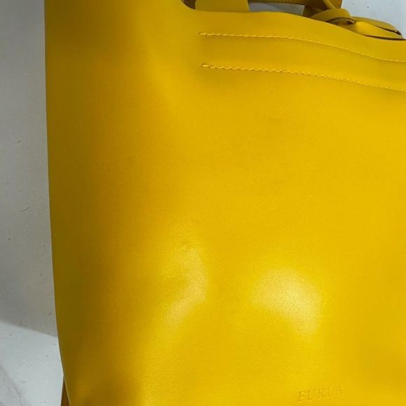 Furla Divide It Yellow Leather Mini Tote in Limoncello - Picture 13 of 13